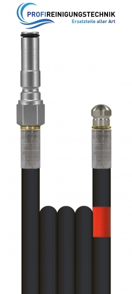Rohrreinigungsleitung "Flexy" mit Düse / eine Drahteinlage und glatte Oberfläche / Nennweite 6 / 300 Bar / 100 °C / Stecknippel - ST-247 : 1/8"